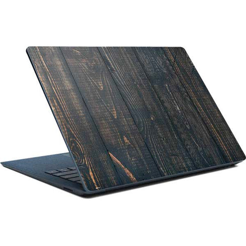Black Painted Wood Surface Laptop Skin